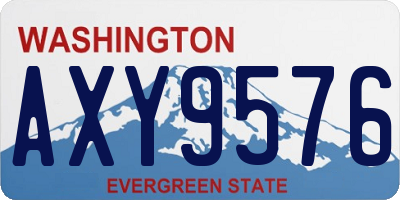 WA license plate AXY9576