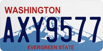 WA license plate AXY9577