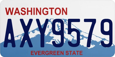 WA license plate AXY9579