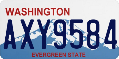 WA license plate AXY9584