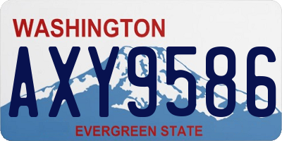 WA license plate AXY9586