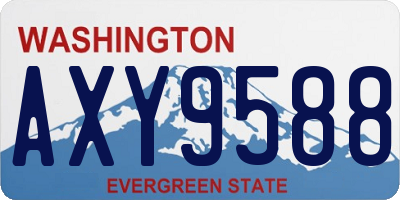 WA license plate AXY9588
