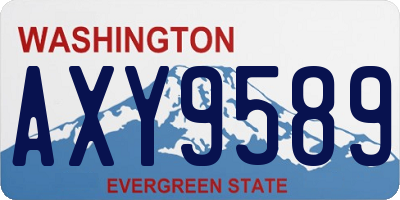 WA license plate AXY9589