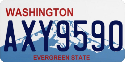 WA license plate AXY9590