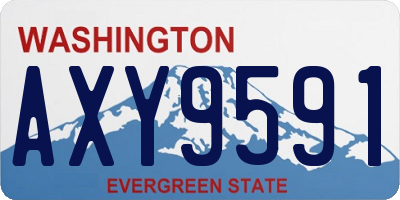 WA license plate AXY9591