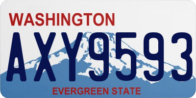 WA license plate AXY9593