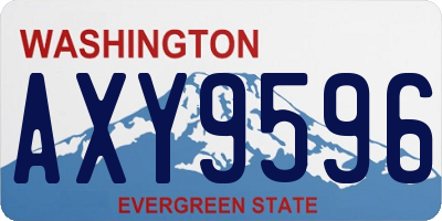 WA license plate AXY9596