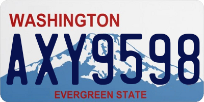 WA license plate AXY9598