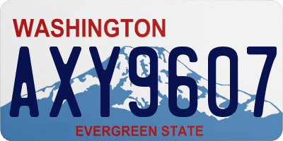 WA license plate AXY9607