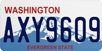 WA license plate AXY9609