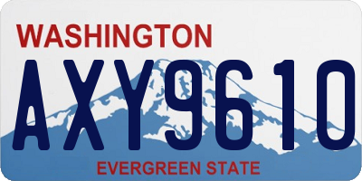 WA license plate AXY9610