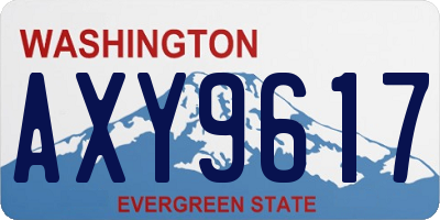 WA license plate AXY9617