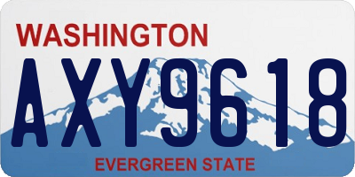 WA license plate AXY9618