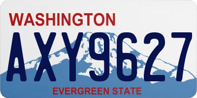 WA license plate AXY9627