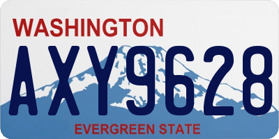 WA license plate AXY9628
