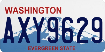 WA license plate AXY9629