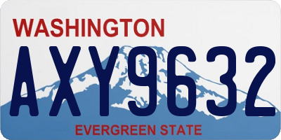 WA license plate AXY9632