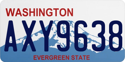 WA license plate AXY9638