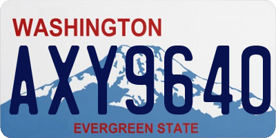 WA license plate AXY9640