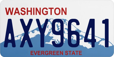 WA license plate AXY9641