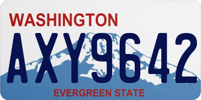 WA license plate AXY9642