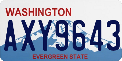 WA license plate AXY9643