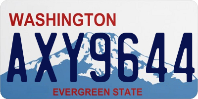 WA license plate AXY9644