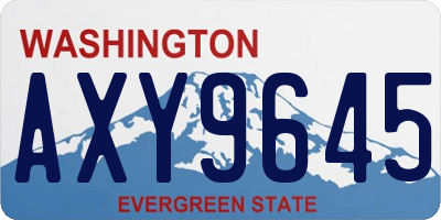 WA license plate AXY9645