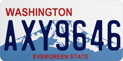 WA license plate AXY9646