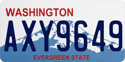 WA license plate AXY9649