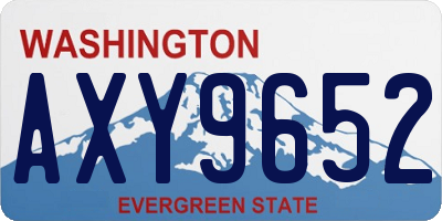 WA license plate AXY9652