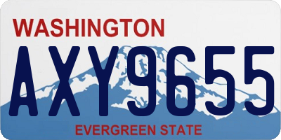 WA license plate AXY9655