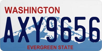 WA license plate AXY9656