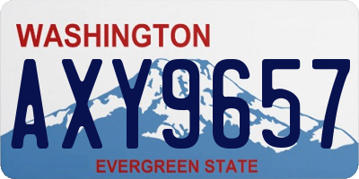WA license plate AXY9657