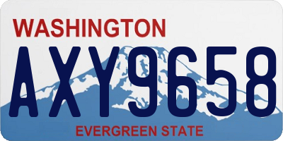WA license plate AXY9658