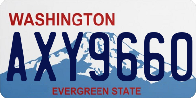 WA license plate AXY9660