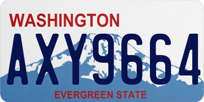 WA license plate AXY9664