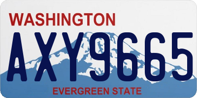 WA license plate AXY9665