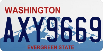 WA license plate AXY9669