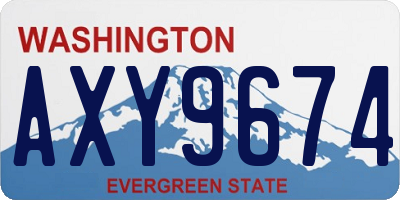 WA license plate AXY9674