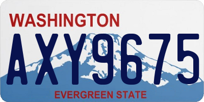 WA license plate AXY9675
