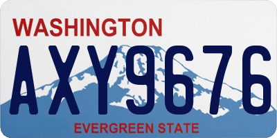 WA license plate AXY9676