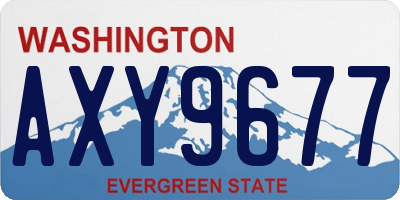 WA license plate AXY9677