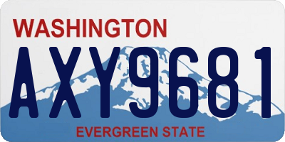WA license plate AXY9681