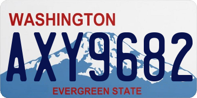 WA license plate AXY9682