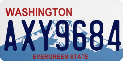 WA license plate AXY9684
