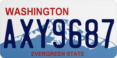 WA license plate AXY9687