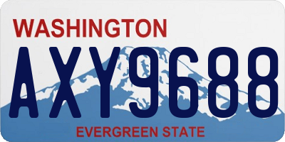 WA license plate AXY9688