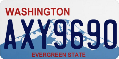 WA license plate AXY9690