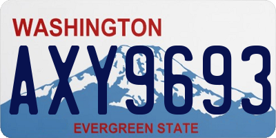 WA license plate AXY9693